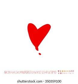 Hand drawn heart illustration - vector