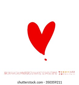Hand drawn heart illustration - vector