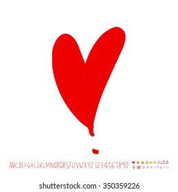 Hand drawn heart illustration - vector