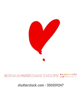 Hand drawn heart illustration - vector