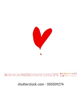 Hand drawn heart illustration - vector