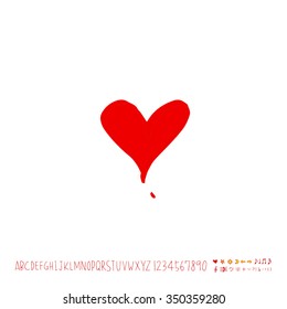 Hand drawn heart illustration - vector