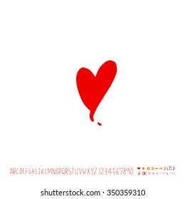 Hand drawn heart illustration - vector