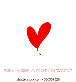 Hand drawn heart illustration - vector