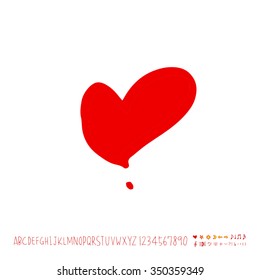Hand drawn heart illustration - vector