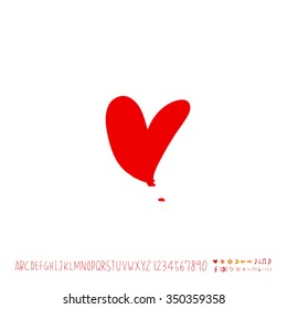 Hand drawn heart illustration - vector