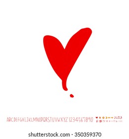 Hand drawn heart illustration - vector