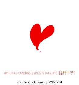 Hand drawn heart illustration - vector