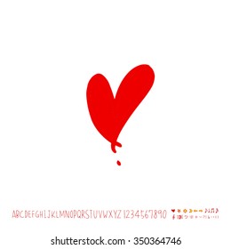Hand drawn heart illustration - vector