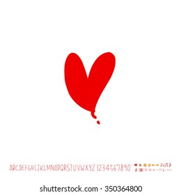 Hand drawn heart illustration - vector