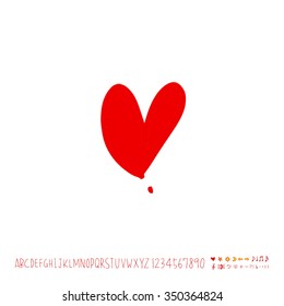 Hand drawn heart illustration - vector