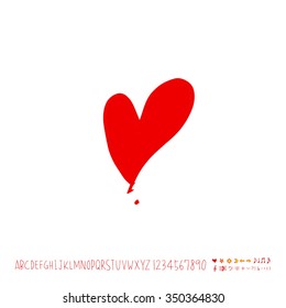 Hand drawn heart illustration - vector
