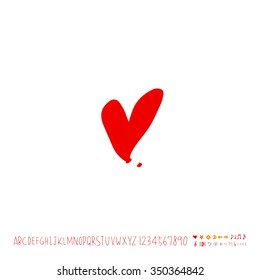 Hand drawn heart illustration - vector