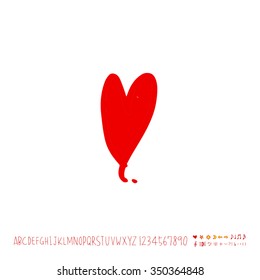 Hand drawn heart illustration - vector
