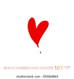 Hand drawn heart illustration - vector