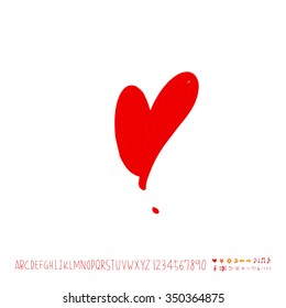 Hand drawn heart illustration - vector