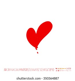 Hand drawn heart illustration - vector
