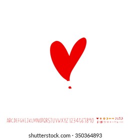 Hand drawn heart illustration - vector