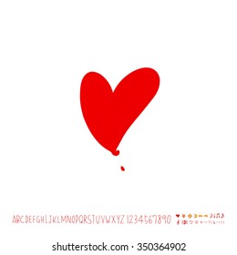 Hand drawn heart illustration - vector