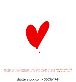 Hand drawn heart illustration - vector