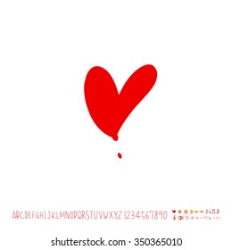 Hand drawn heart illustration - vector