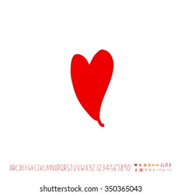 Hand drawn heart illustration - vector