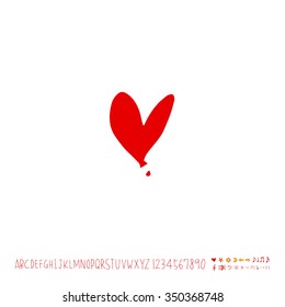 Hand drawn heart illustration - vector