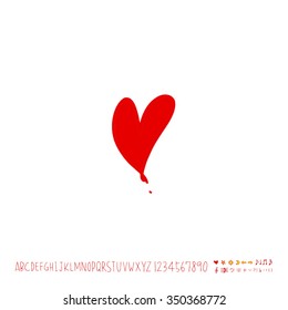 Hand drawn heart illustration - vector
