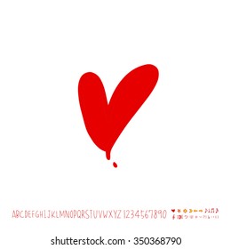 Hand drawn heart illustration - vector