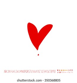Hand drawn heart illustration - vector