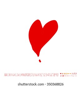 Hand drawn heart illustration - vector