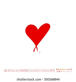 Hand drawn heart illustration - vector