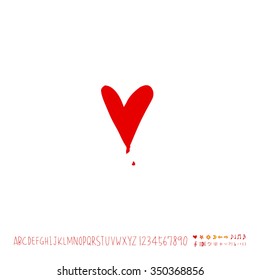 Hand drawn heart illustration - vector