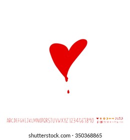 Hand drawn heart illustration - vector