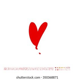 Hand drawn heart illustration - vector