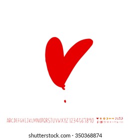Hand drawn heart illustration - vector