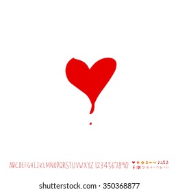 Hand drawn heart illustration - vector