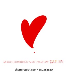 Hand drawn heart illustration - vector