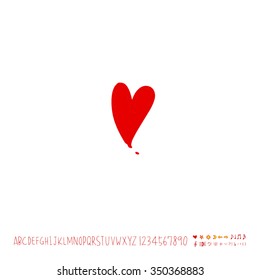 Hand drawn heart illustration - vector