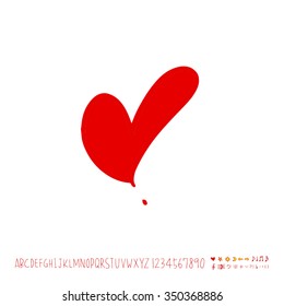 Hand drawn heart illustration - vector