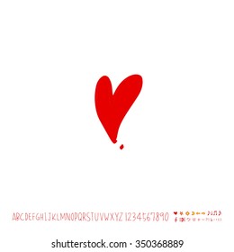 Hand drawn heart illustration - vector