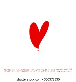 Hand drawn heart illustration - vector