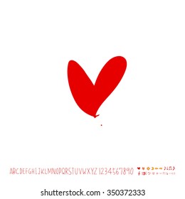 Hand drawn heart illustration - vector