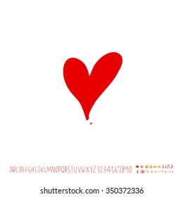Hand drawn heart illustration - vector