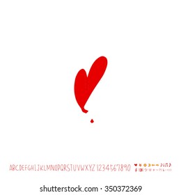 Hand drawn heart illustration - vector