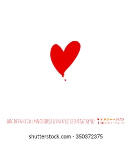 Hand drawn heart illustration - vector