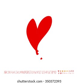 Hand drawn heart illustration - vector