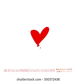Hand drawn heart illustration - vector