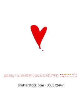 Hand drawn heart illustration - vector
