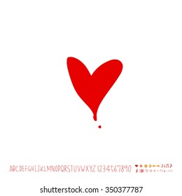 Hand drawn heart illustration - vector